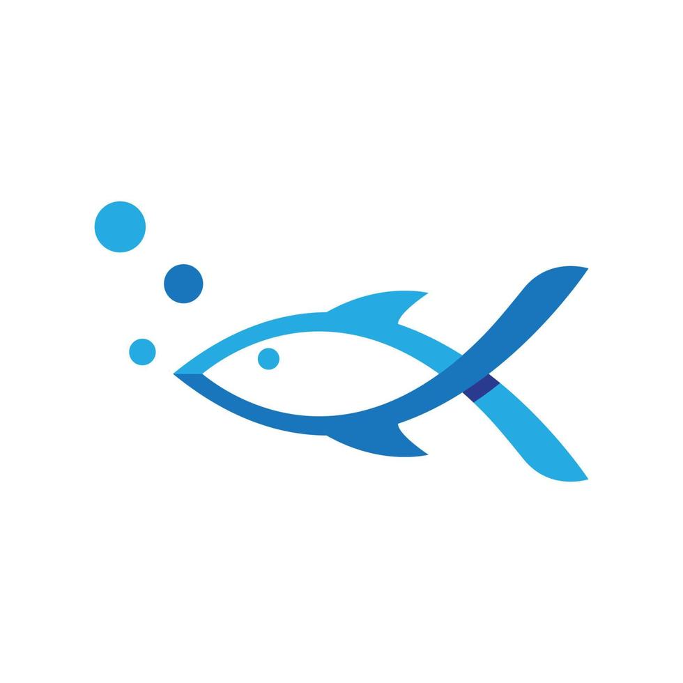 Fish logo template vector