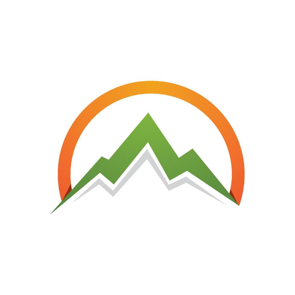 logotipo de icono de montaña vector