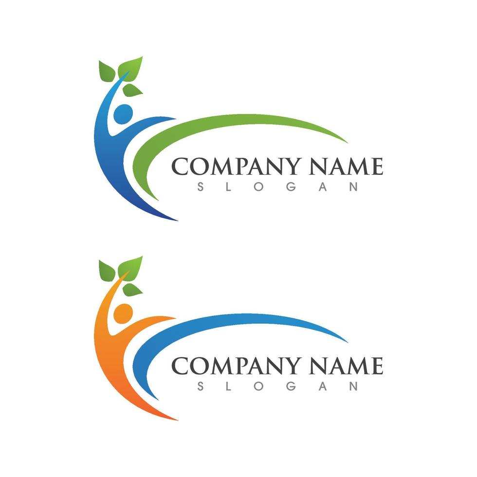 Human character logo sign vector