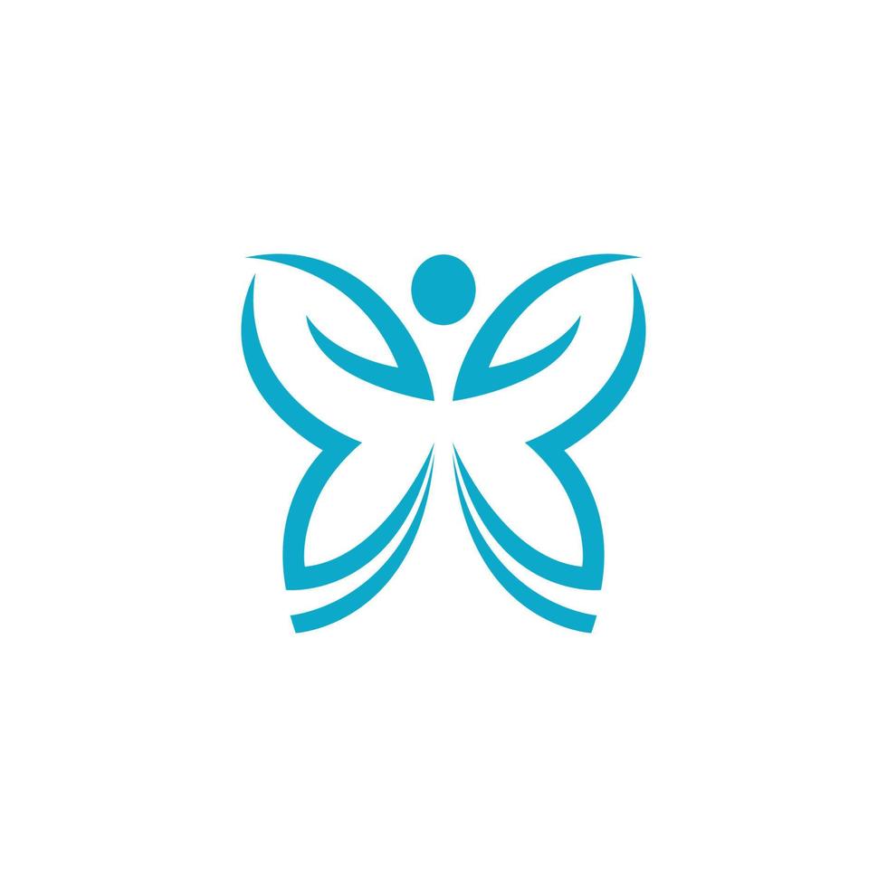 diseño de icono de mariposa de belleza vector