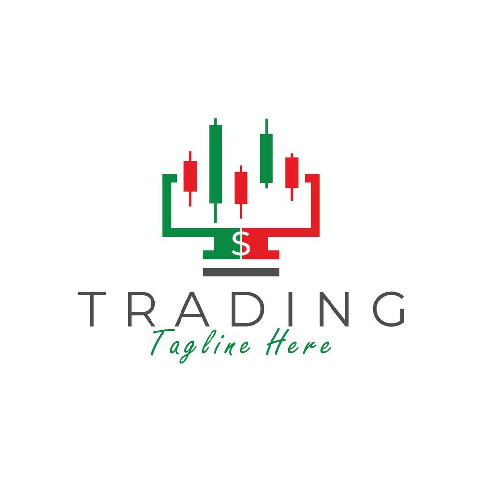 online trading technology vector illustration logo