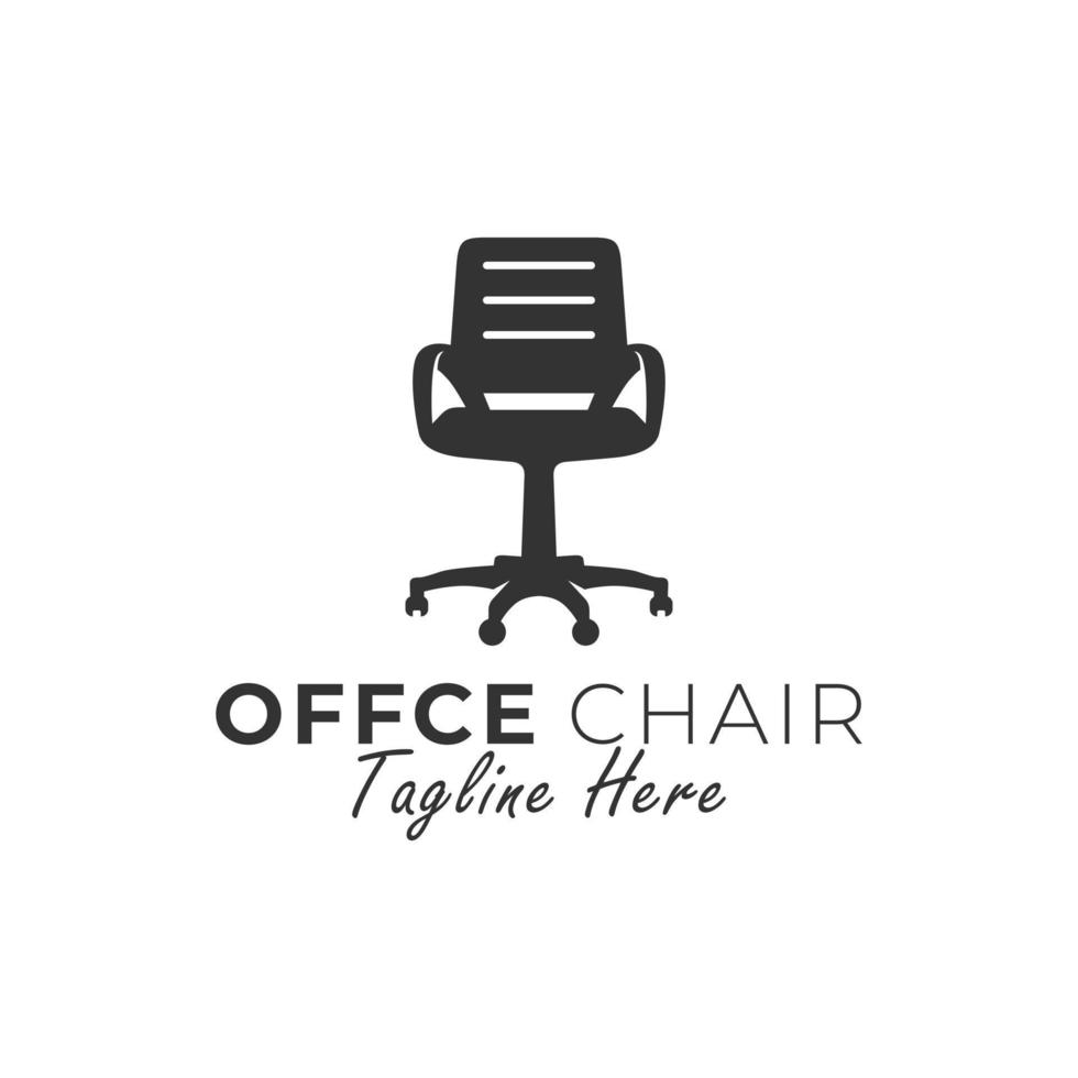 office work chair vector illustration logo