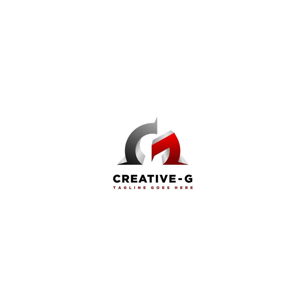 letter g 3d logo template vector