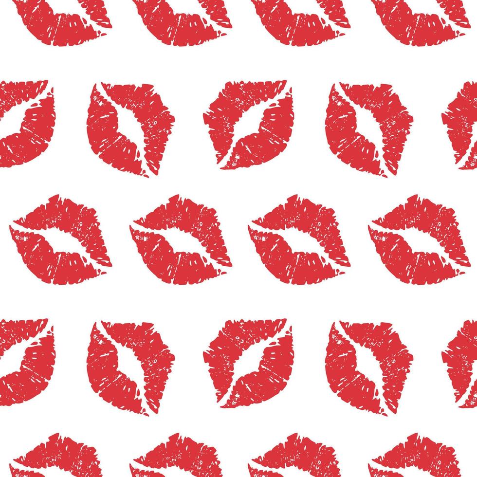 Colorful lipstick kiss Seamless Vector pattern for background, fabric, textile, wrapping paper and others.