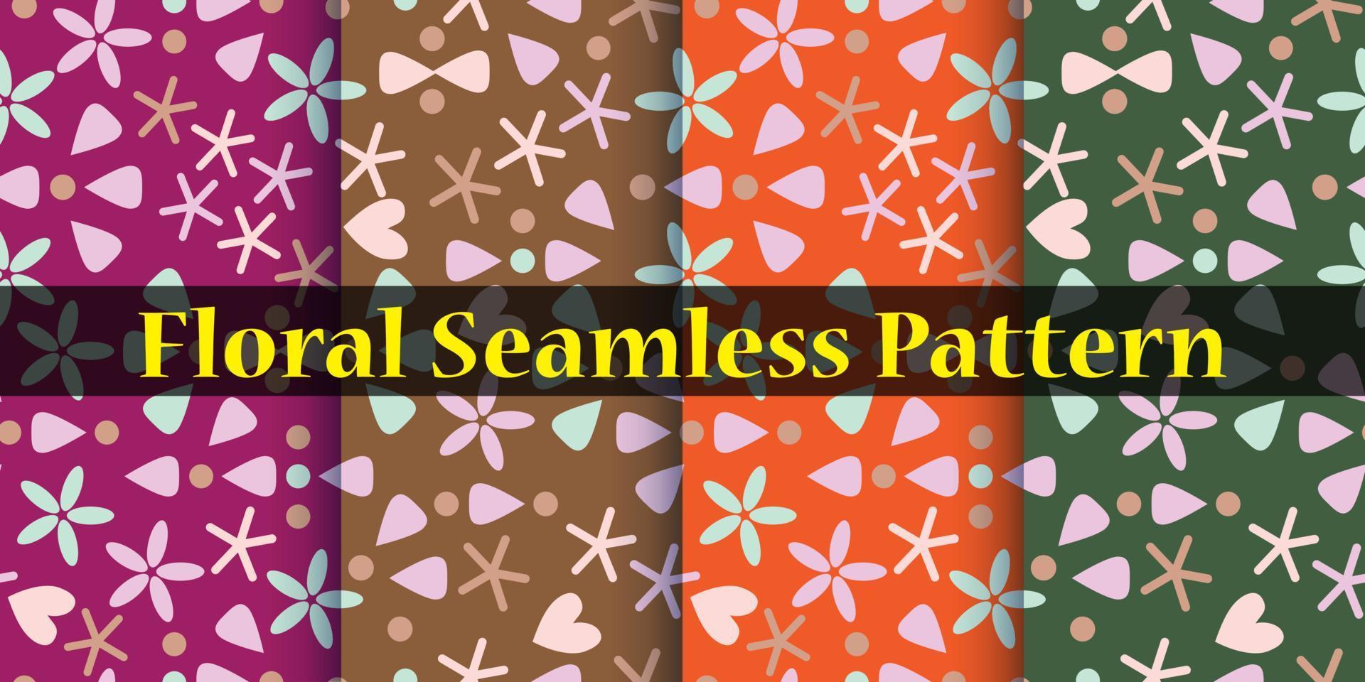 Floral seamless vector illustration pattern. Design for use backdrop all over textile fabric print wrapping paper and others.