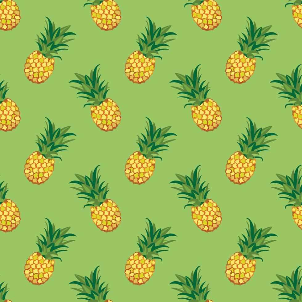 Pineapple fruits seamless vector pattern background. Design for use backdrop all over textile fabric print wrapping paper and others.
