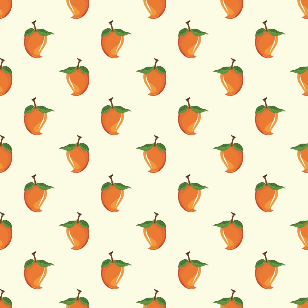 Mango seamless vector illustration pattern background. Design for use backdrop all over textile fabric print wrapping paper and others.