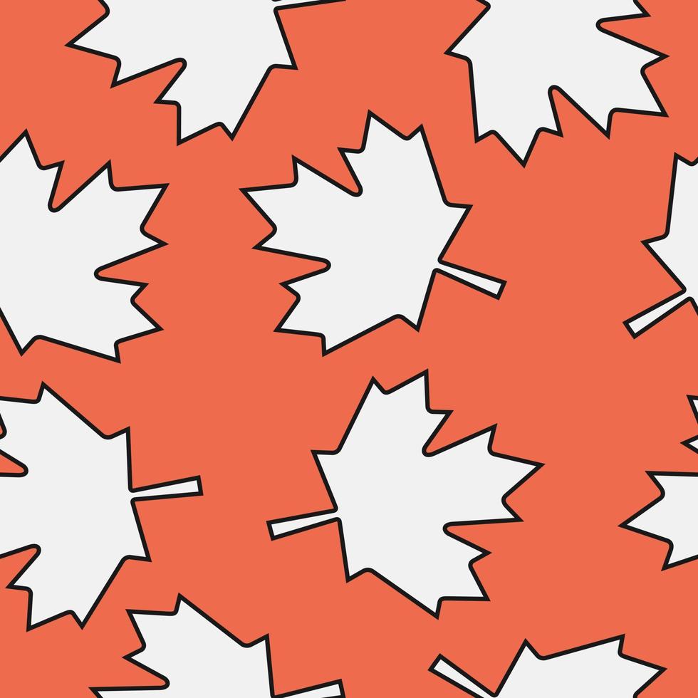 Red maple leaves Seamless vector illustration pattern background Design for use backdrop wrapping paper textile all over fabric and others.