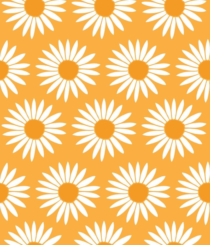 Sunflower Floral seamless vector illustration pattern. Design for use background wrapping paper textile all over fabric and others