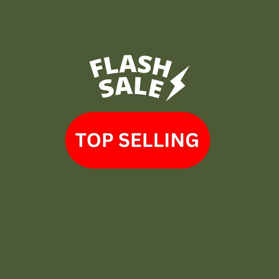 cartel o banner de compras de venta flash con icono de flash y texto en etiqueta roja, fondo rojo y amarillo.plantilla de banner de ventas flash. oferta especial campaña de venta flash vector