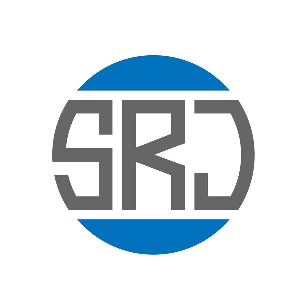 SRJ letter logo design on white background. SRJ creative initials circle logo concept. SRJ letter design. vector