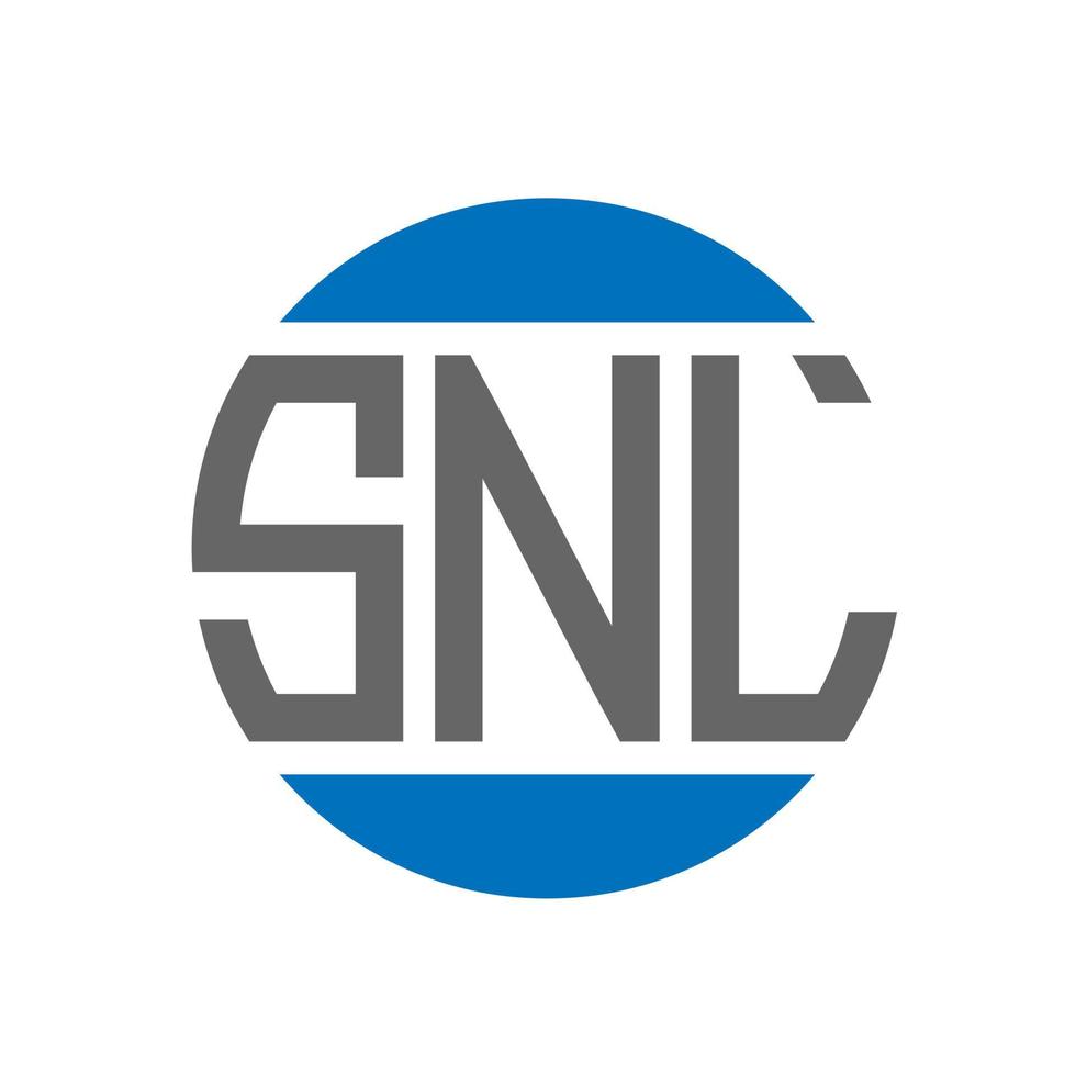 diseño de logotipo de letra snl sobre fondo blanco. concepto de logotipo de círculo de iniciales creativas de snl. diseño de letra snl. vector