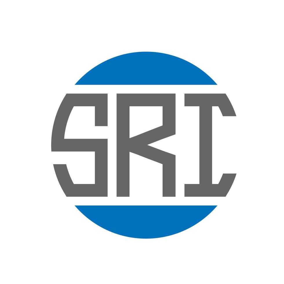 diseño de logotipo de letra sri sobre fondo blanco. concepto de logotipo de círculo de iniciales creativas de sri. diseño de letras sri. vector
