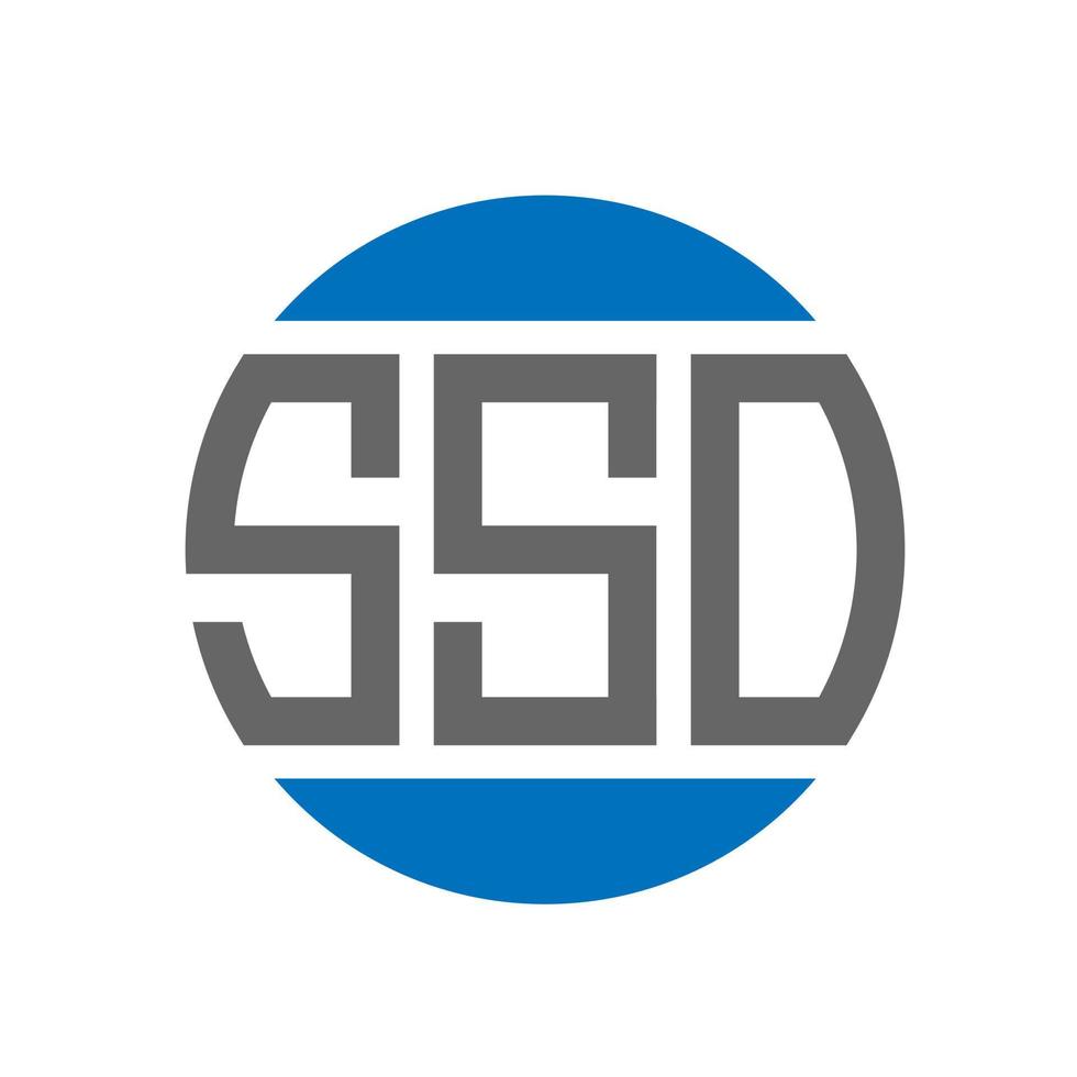 diseño de logotipo de letra sso sobre fondo blanco. concepto de logotipo de círculo de iniciales creativas de sso. diseño de letra sso. vector