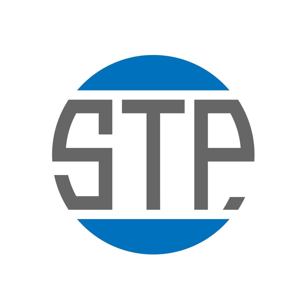 STP letter logo design on white background. STP creative initials circle logo concept. STP letter design. vector