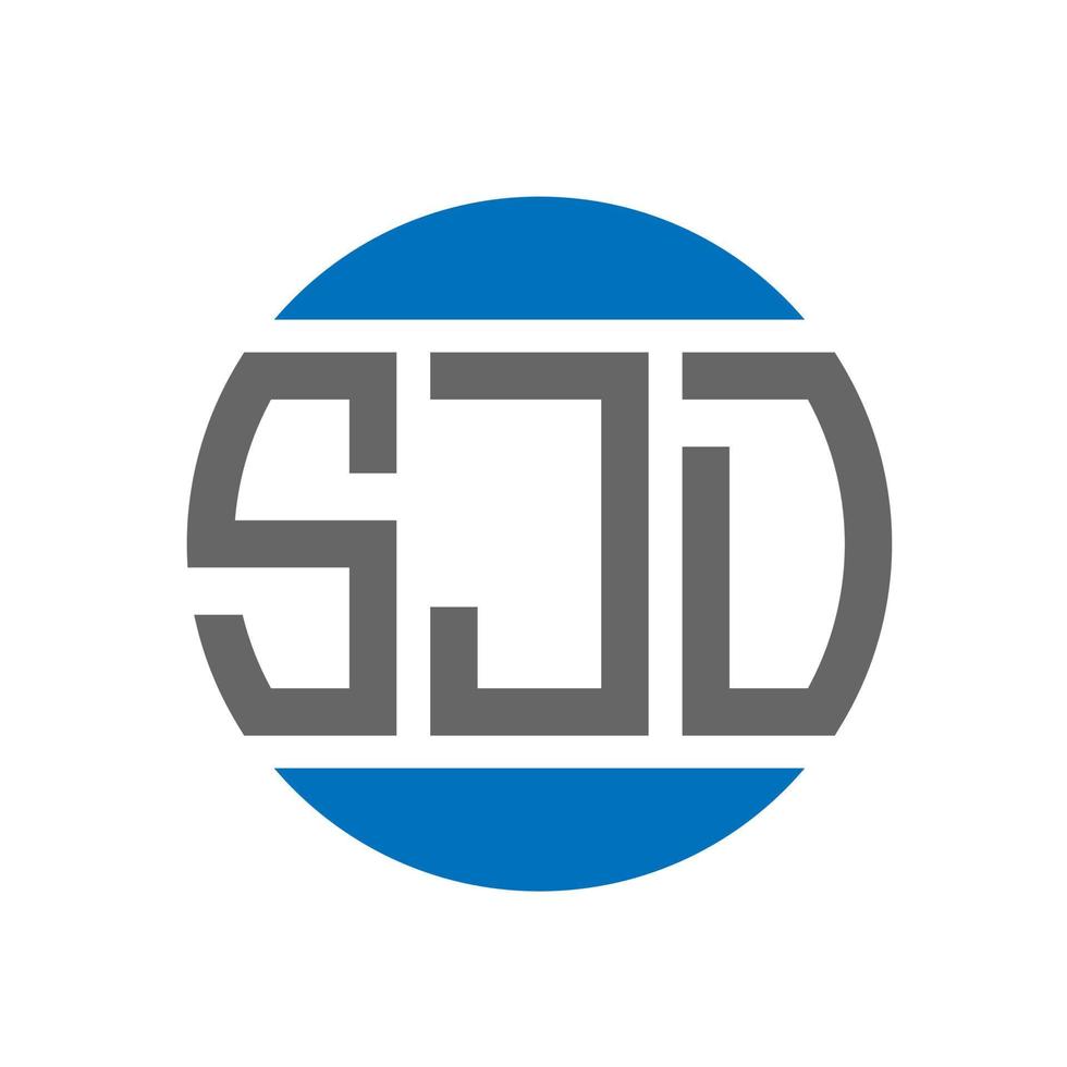 diseño de logotipo de letra sjd sobre fondo blanco. concepto de logotipo de círculo de iniciales creativas de sjd. diseño de letras sjd. vector