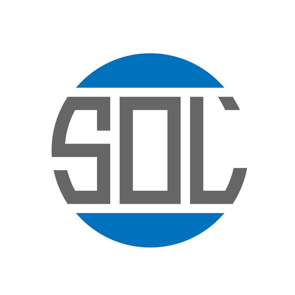 SOL letter logo design on white background. SOL creative initials circle logo concept. SOL letter design. vector