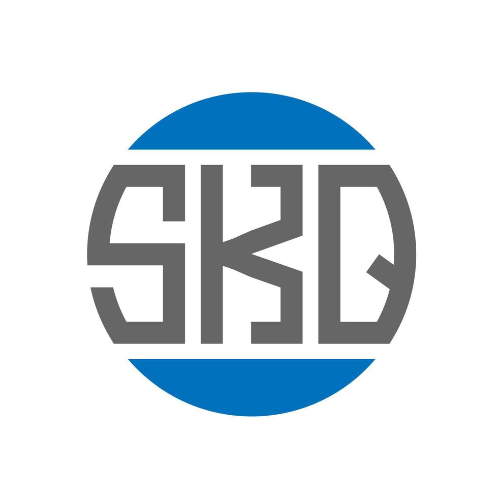 SKQ letter logo design on white background. SKQ creative initials circle logo concept. SKQ letter design. vector
