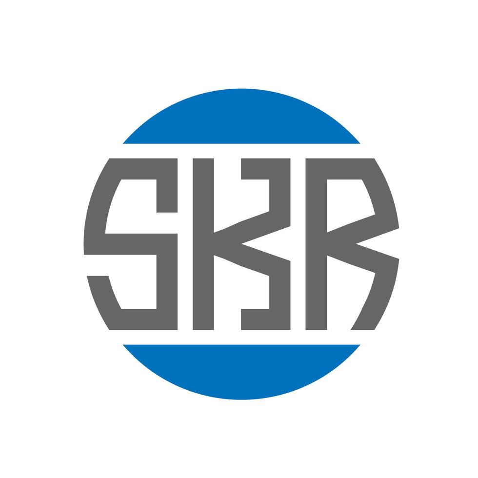 diseño de logotipo de letra skr sobre fondo blanco. Concepto de logotipo de círculo de iniciales creativas de skr. diseño de letras skr. vector