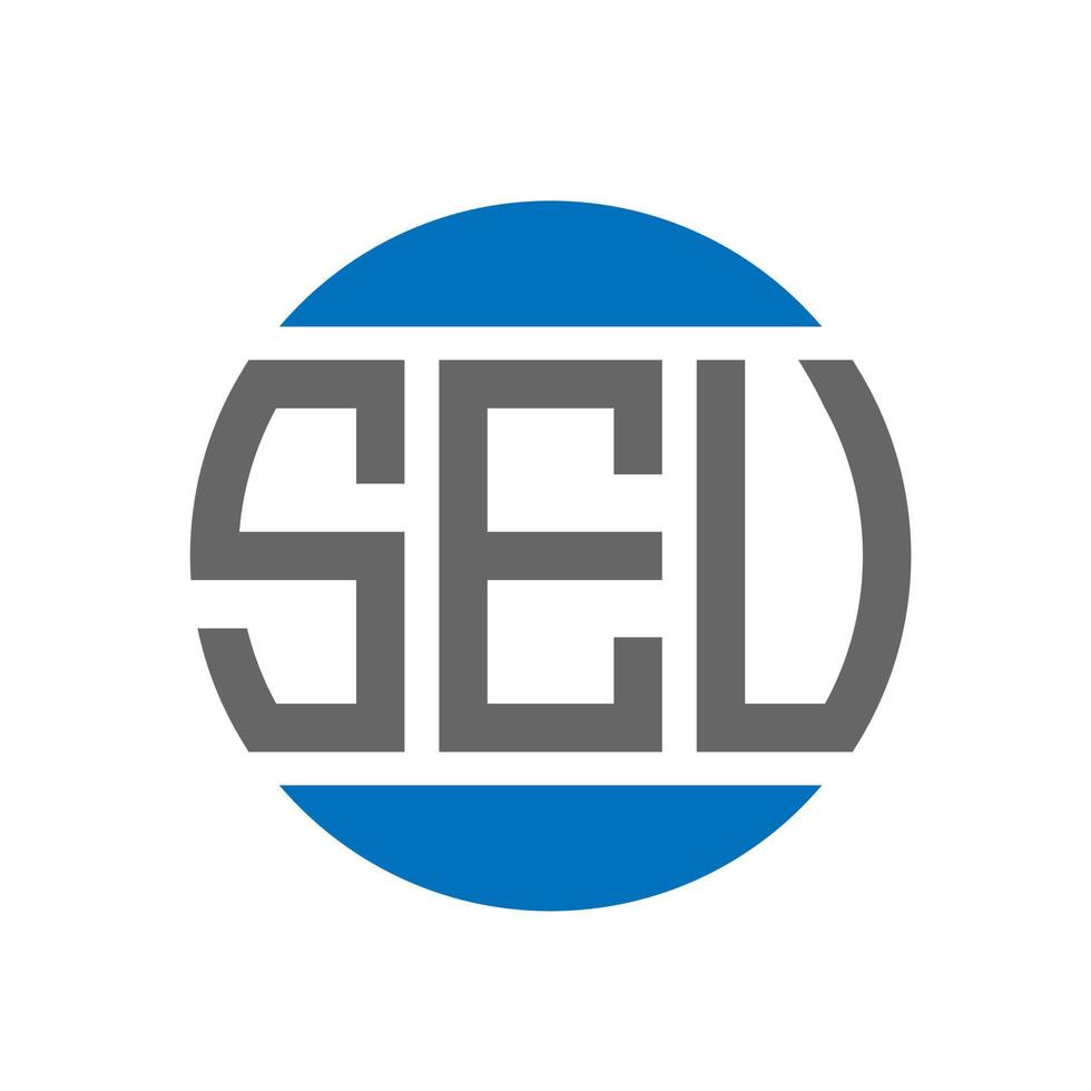 SEU letter logo design on white background. SEU creative initials circle logo concept. SEU letter design. vector