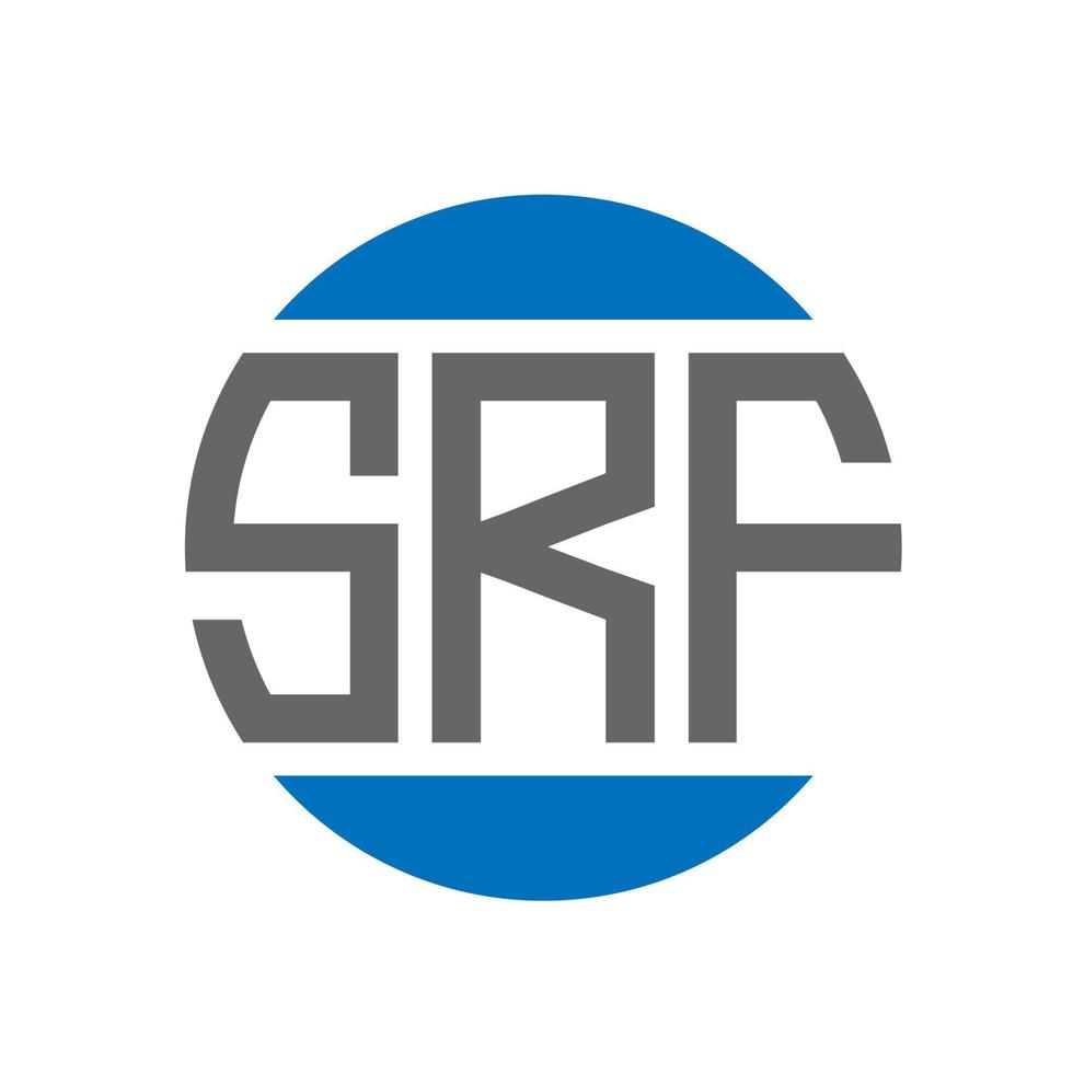 diseño de logotipo de letra srf sobre fondo blanco. concepto de logotipo de círculo de iniciales creativas srf. diseño de carta srf. vector
