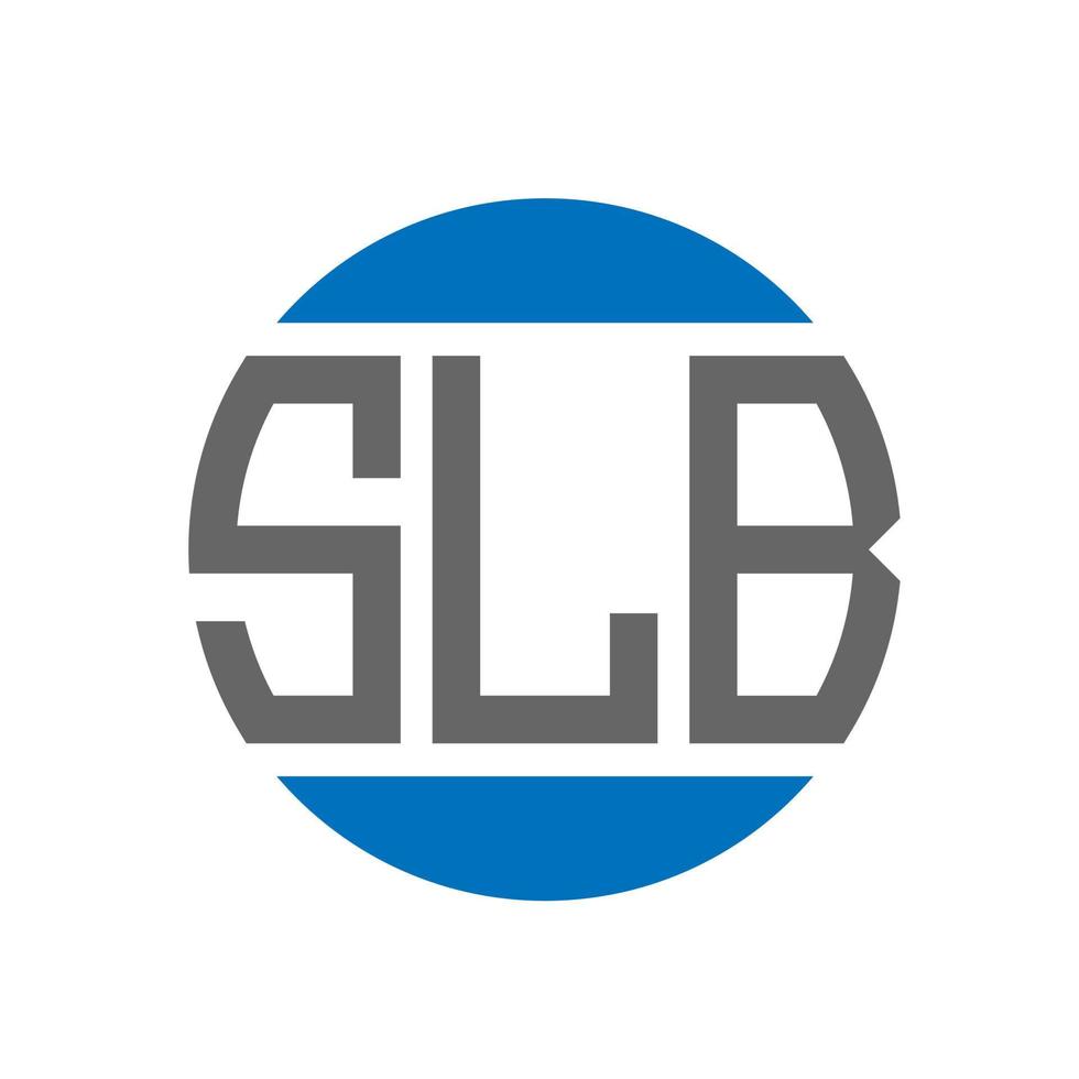 SLB letter logo design on white background. SLB creative initials circle logo concept. SLB letter design. vector