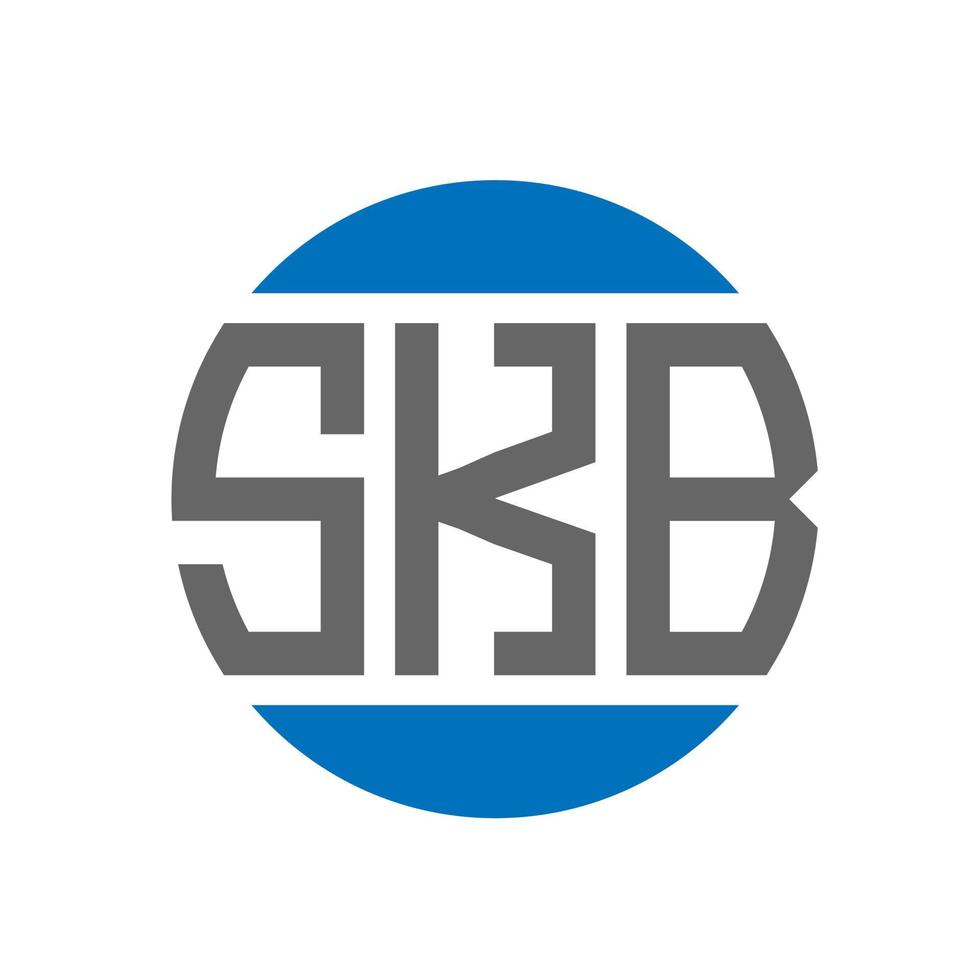 diseño de logotipo de letra skb sobre fondo blanco. Concepto de logotipo de círculo de iniciales creativas de skb. diseño de letras skb. vector