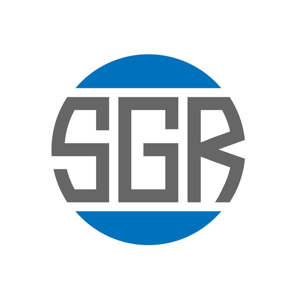 diseño de logotipo de letra sgr sobre fondo blanco. concepto de logotipo de círculo de iniciales creativas de sgr. diseño de letras sgr. vector