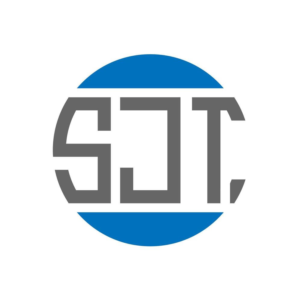 SJT letter logo design on white background. SJT creative initials circle logo concept. SJT letter design. vector
