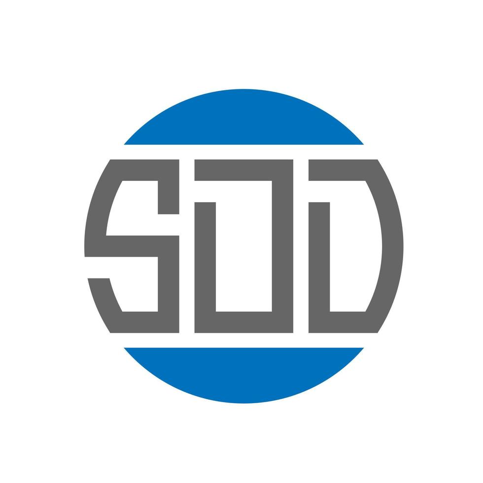 diseño de logotipo de letra sdd sobre fondo blanco. concepto de logotipo de círculo de iniciales creativas sdd. diseño de letras sdd. vector