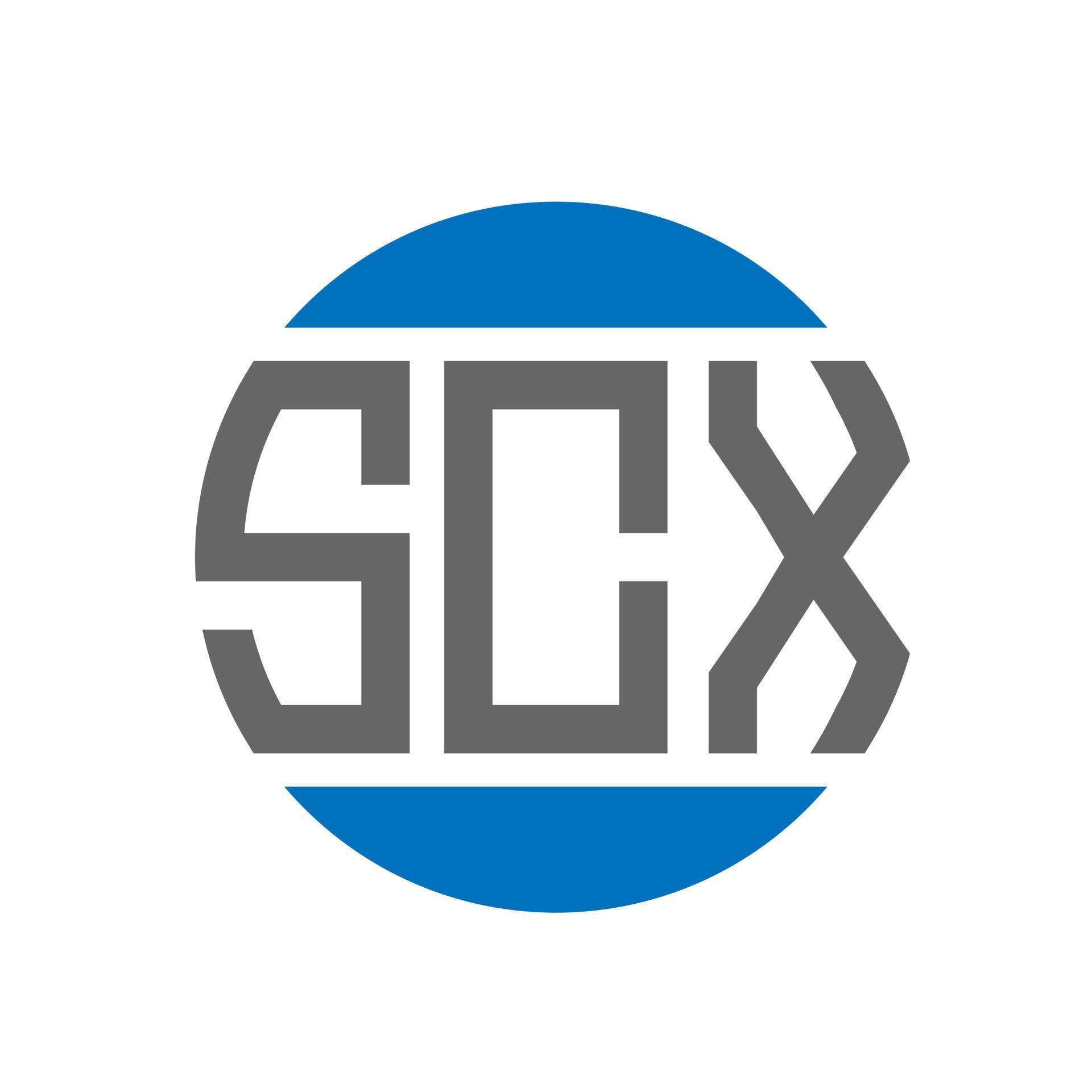 SCX letter logo design on white background. SCX creative initials ...