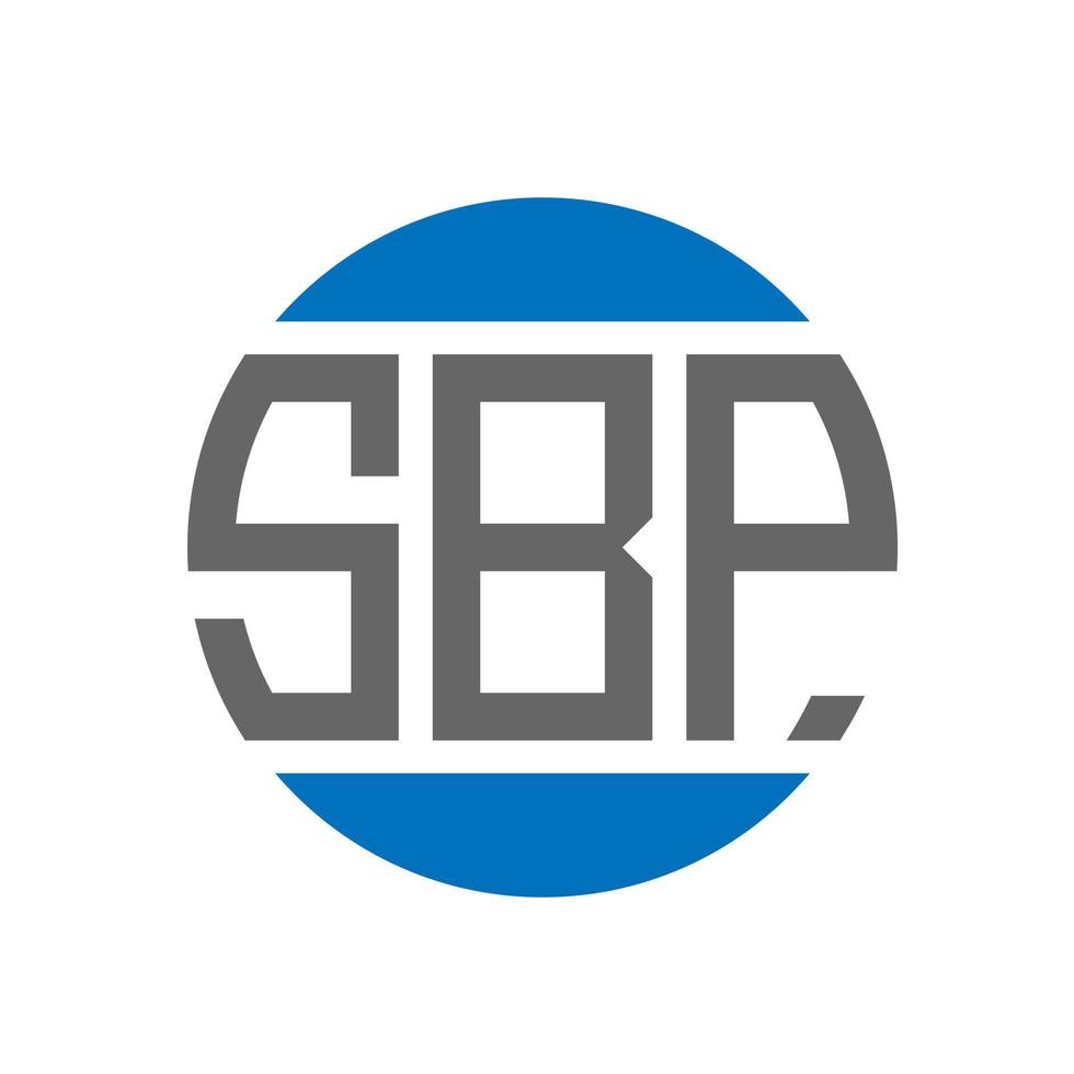 diseño de logotipo de letra sbp sobre fondo blanco. concepto de logotipo de círculo de iniciales creativas de sbp. diseño de letras sbp. vector