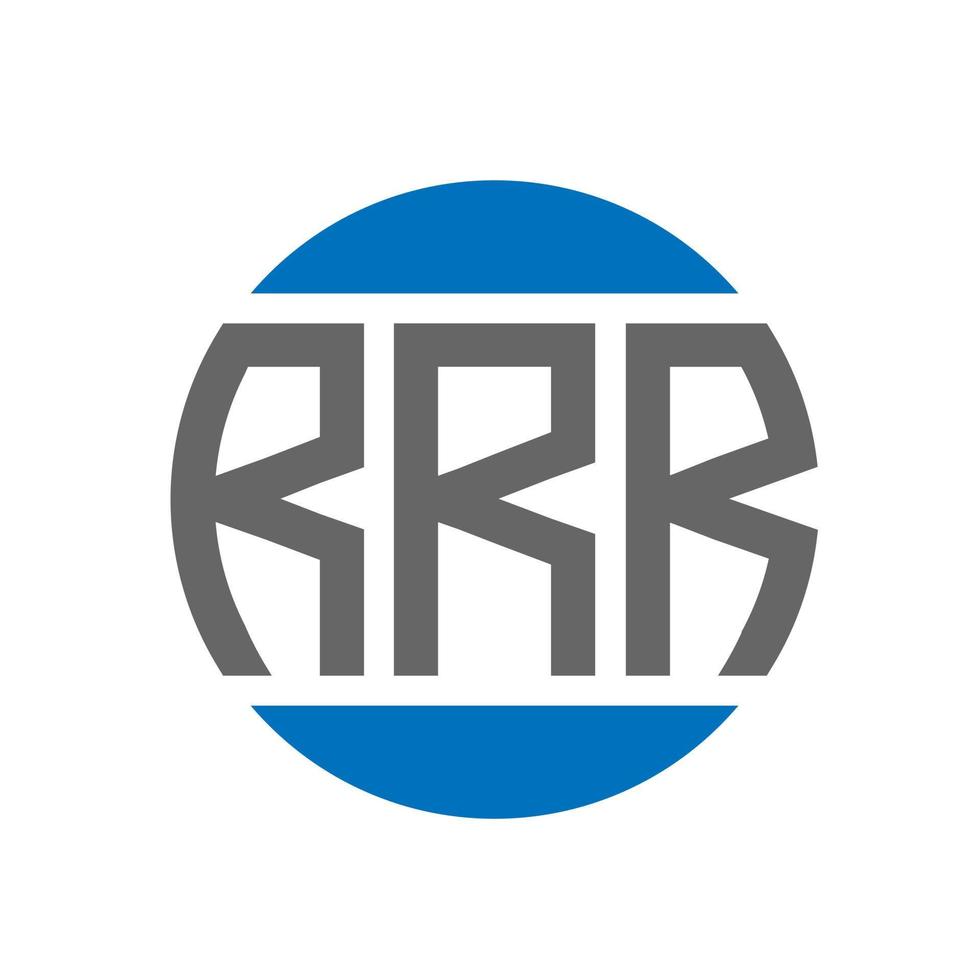 diseño de logotipo de letra rrr sobre fondo blanco. rrr concepto de logotipo de círculo de iniciales creativas. diseño de letras rrr. vector
