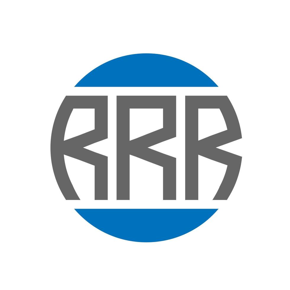 RRR letter logo design on white background. RRR creative initials circle logo concept. RRR letter design. vector