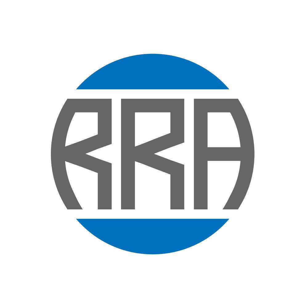 diseño de logotipo de letra rra sobre fondo blanco. concepto de logotipo de círculo de iniciales creativas de rra. diseño de letras rra. vector