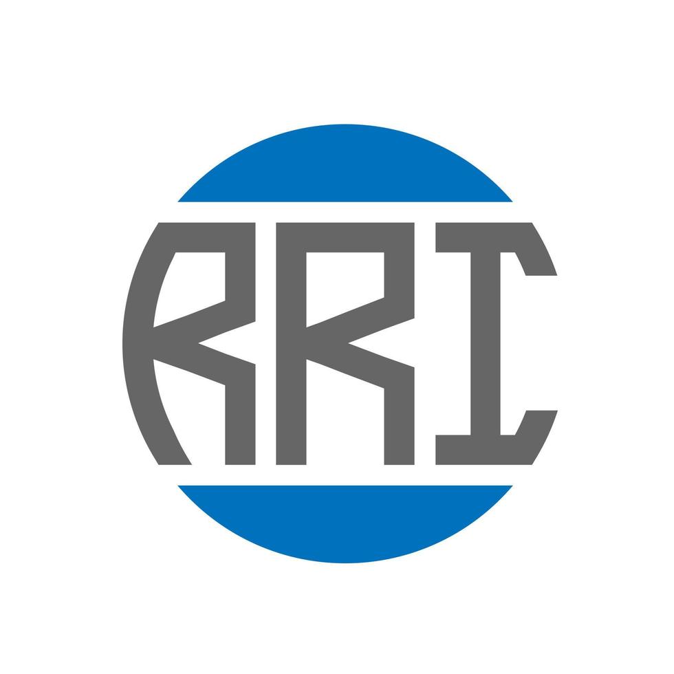 diseño de logotipo de letra rri sobre fondo blanco. concepto de logotipo de círculo de iniciales creativas de rri. diseño de letras rri. vector