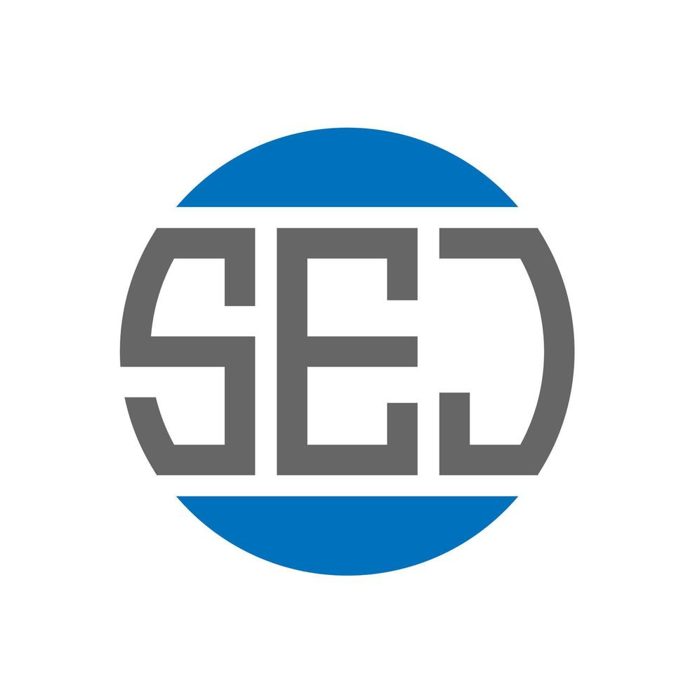 SEJ letter logo design on white background. SEJ creative initials circle logo concept. SEJ letter design. vector