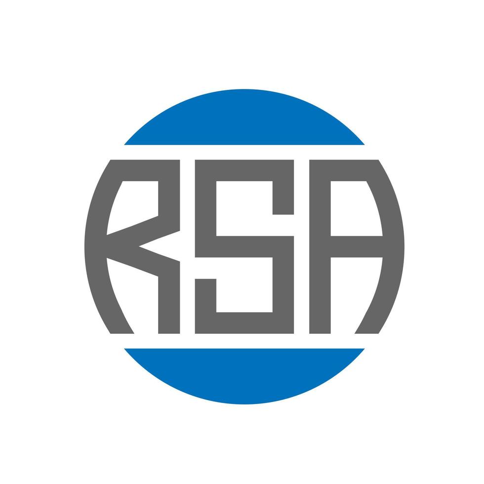 RSA letter logo design on white background. RSA creative initials circle logo concept. RSA letter design. vector