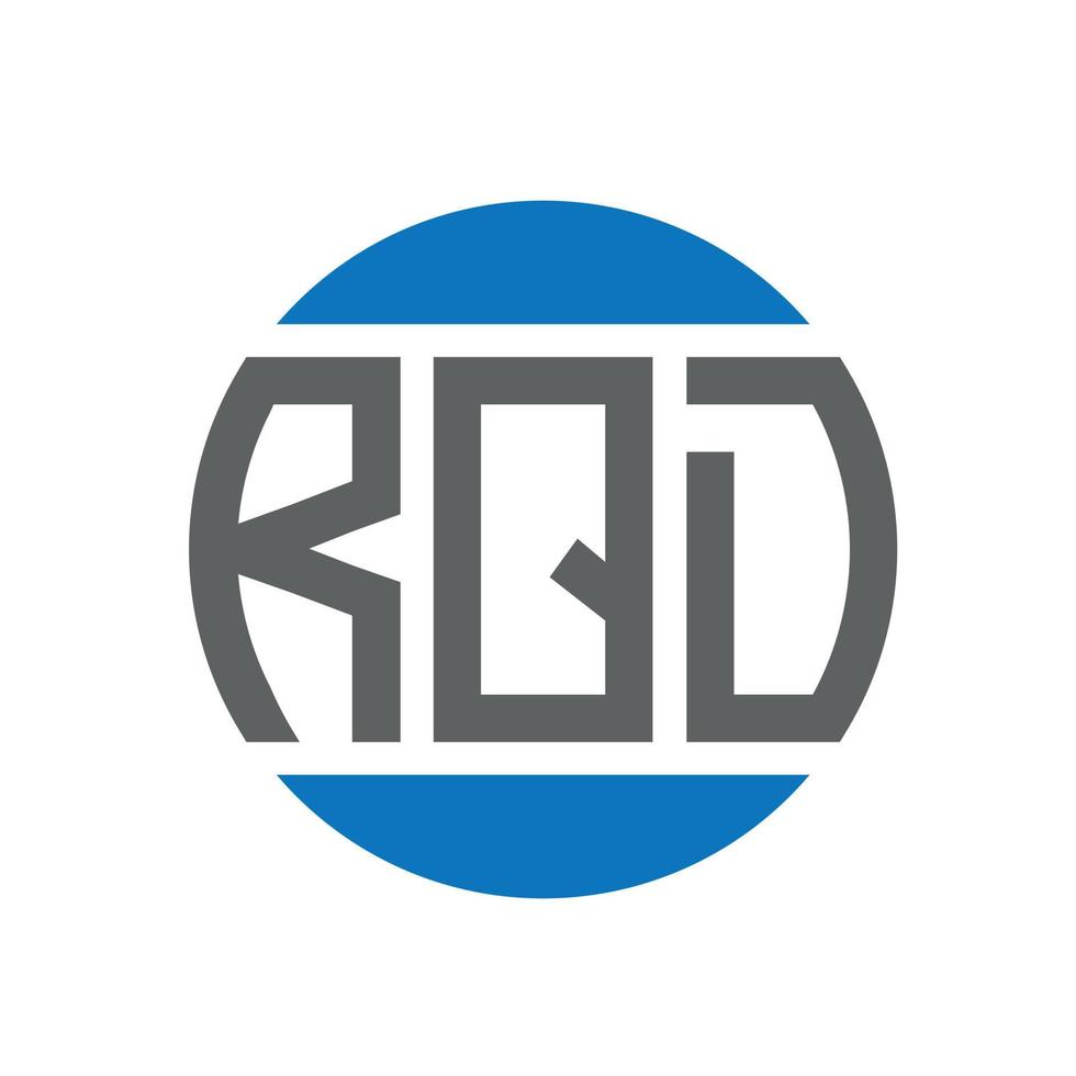 RQD letter logo design on white background. RQD creative initials circle logo concept. RQD letter design. vector