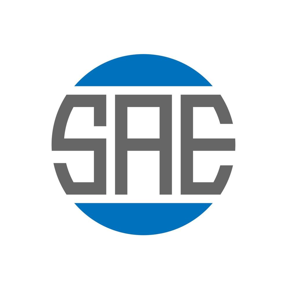 SAE letter logo design on white background. SAE creative initials circle logo concept. SAE letter design. vector