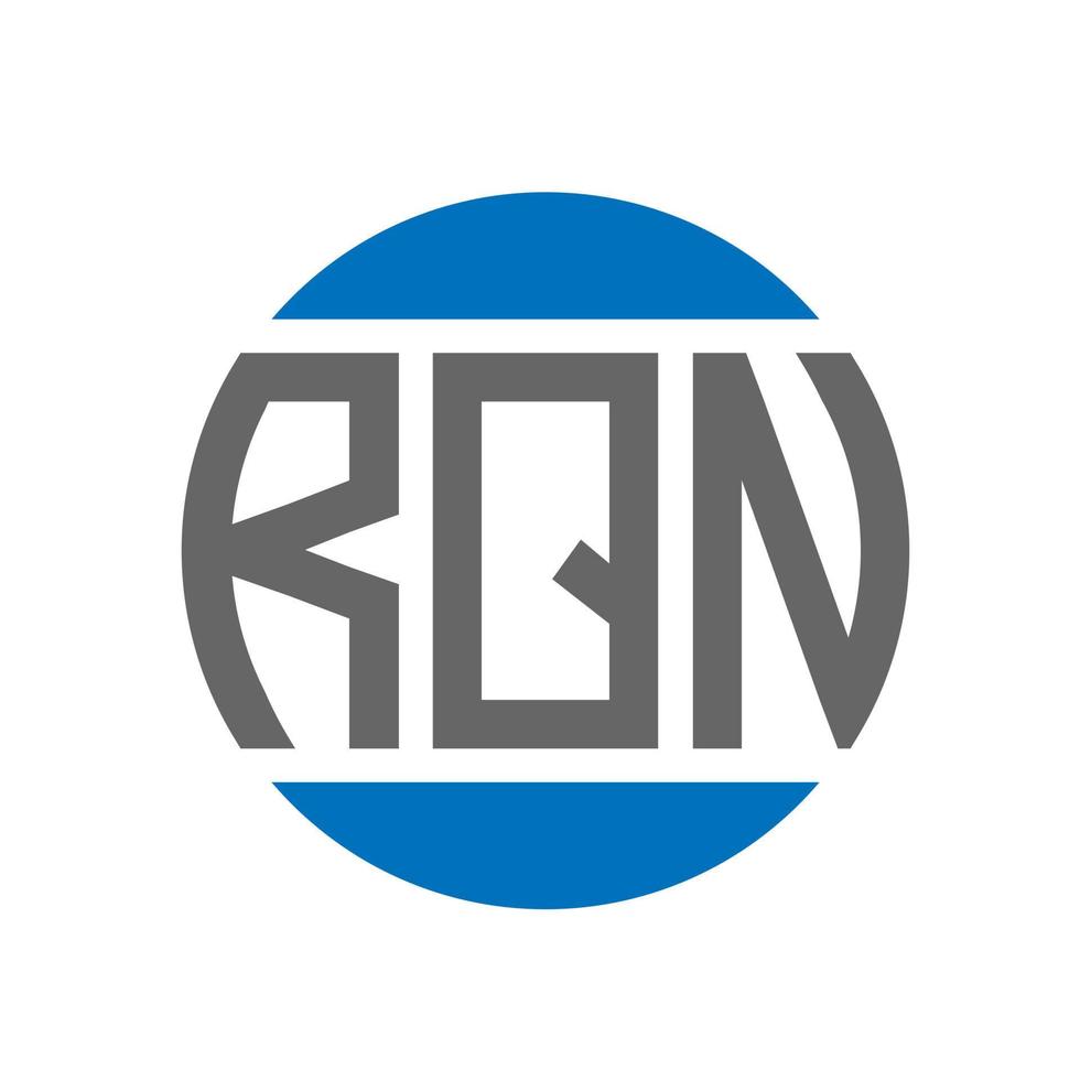 diseño de logotipo de letra rqn sobre fondo blanco. concepto de logotipo de círculo de iniciales creativas rqn. diseño de letra rqn. vector