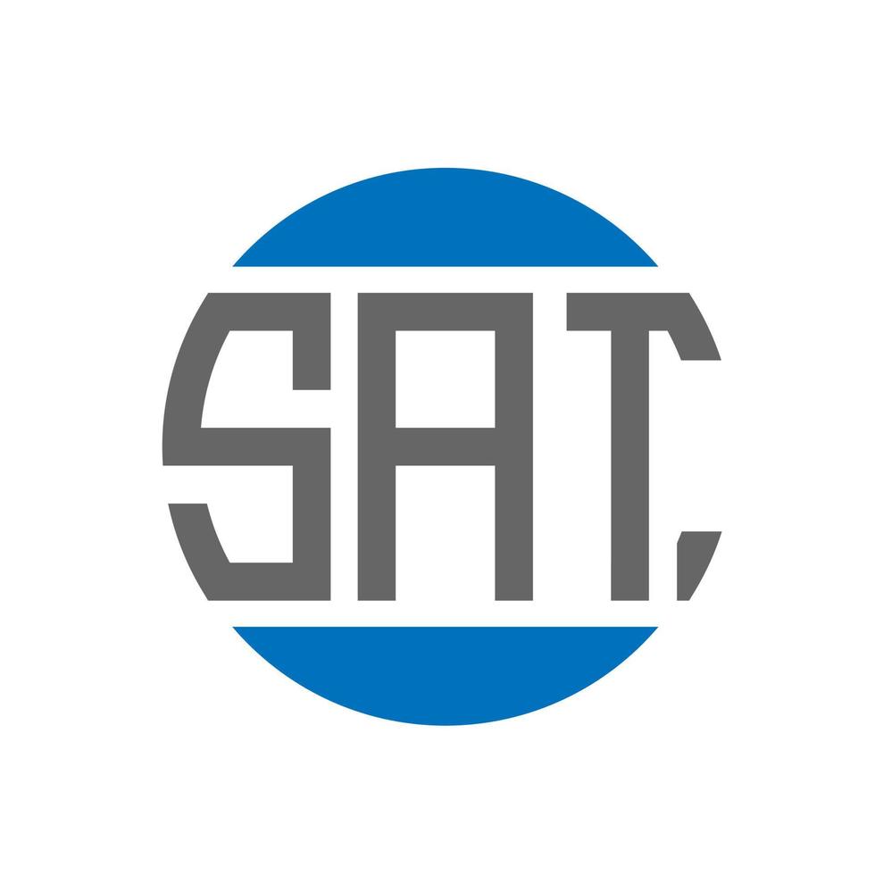 SAT letter logo design on white background. SAT creative initials ...
