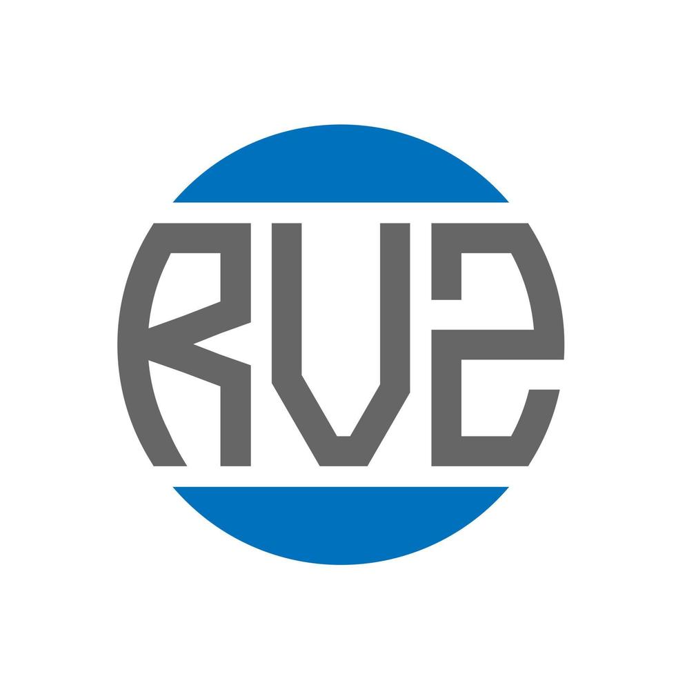 RVZ letter logo design on white background. RVZ creative initials circle logo concept. RVZ letter design. vector