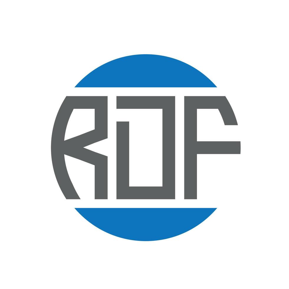 RDF letter logo design on white background. RDF creative initials circle logo concept. RDF letter design. vector
