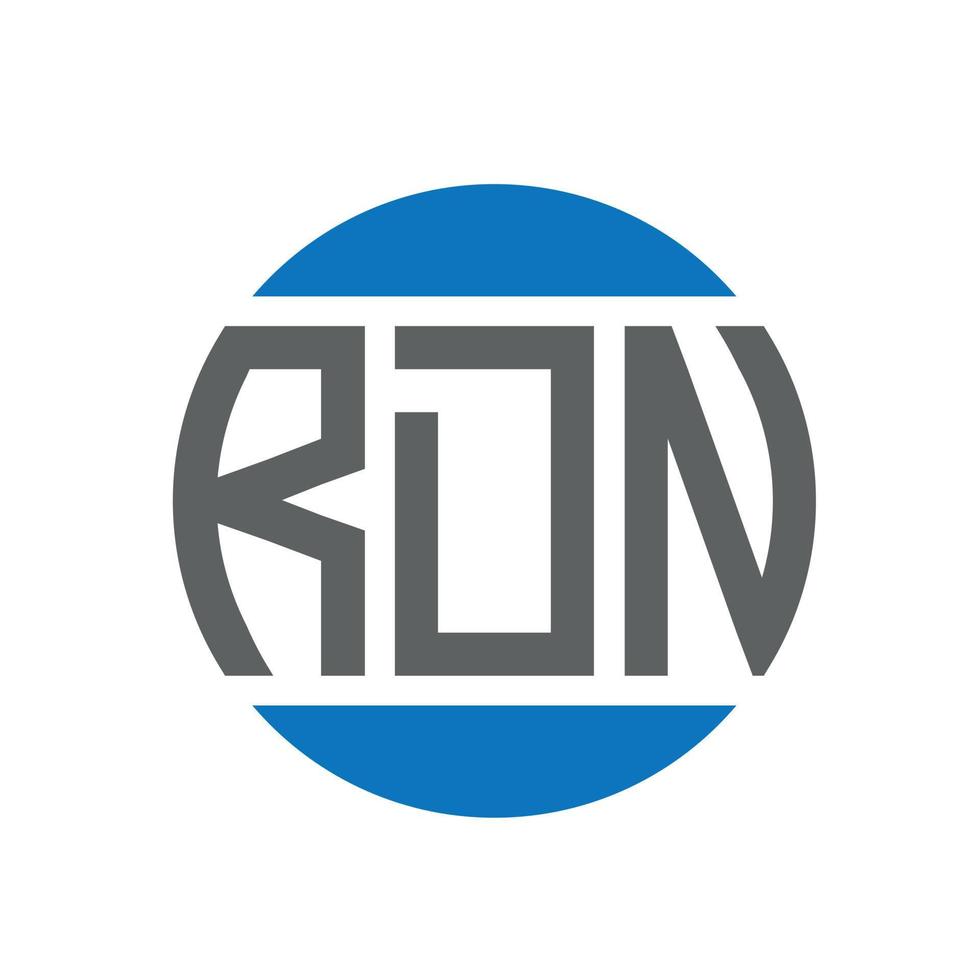 diseño de logotipo de letra rdn sobre fondo blanco. concepto de logotipo de círculo de iniciales creativas de rdn. diseño de letras rdn. vector