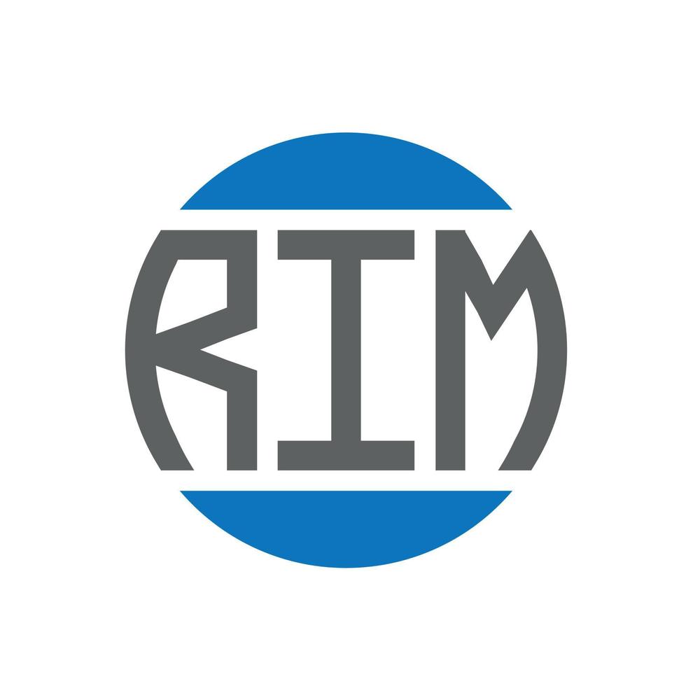 RIM letter logo design on white background. RIM creative initials circle logo concept. RIM letter design. vector