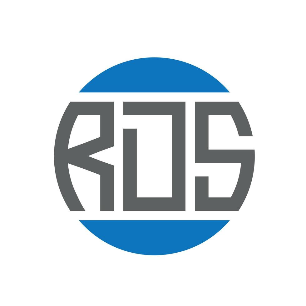 diseño de logotipo de letra rds sobre fondo blanco. concepto de logotipo de círculo de iniciales creativas de rds. diseño de letras rds. vector