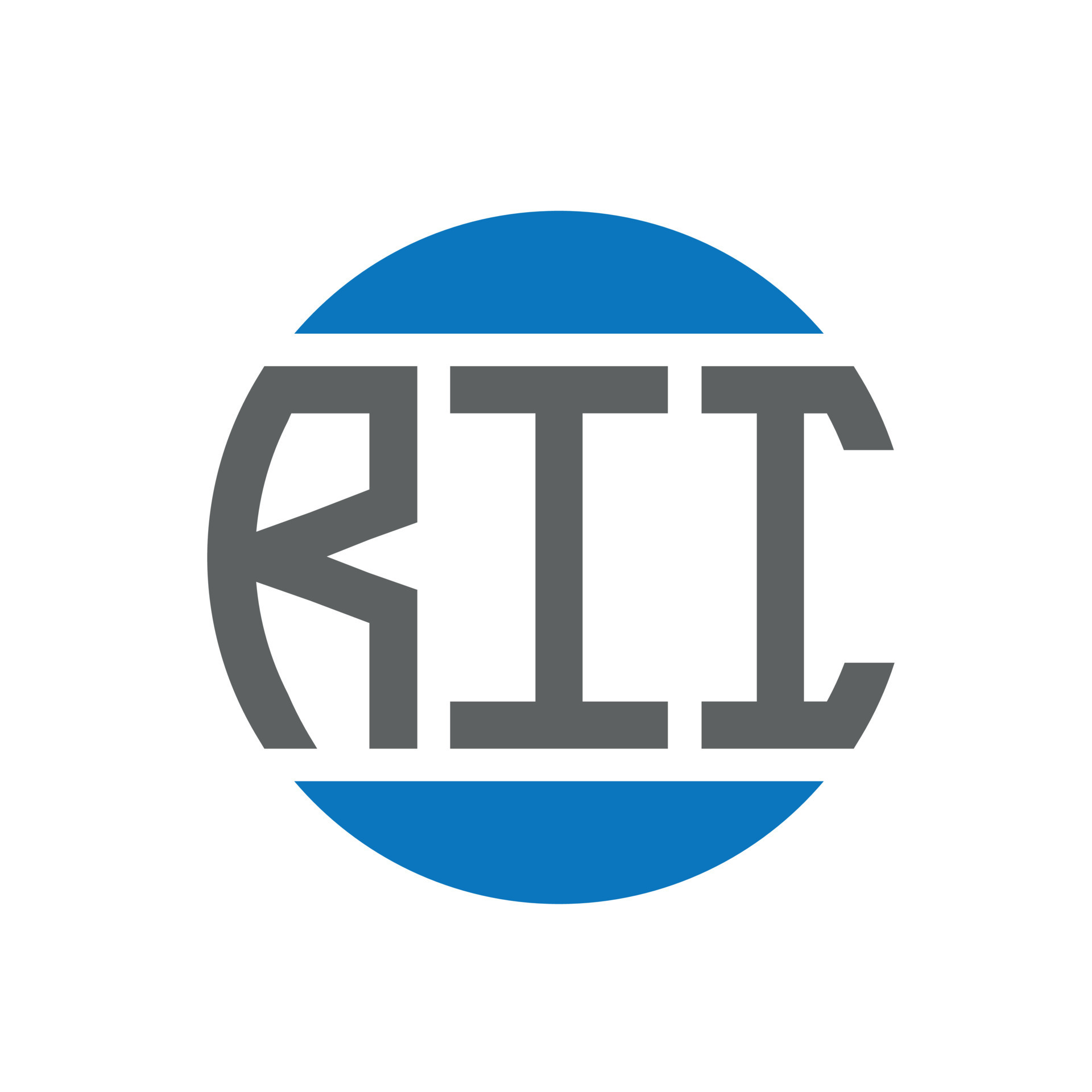 RII letter logo design on white background. RII creative initials
