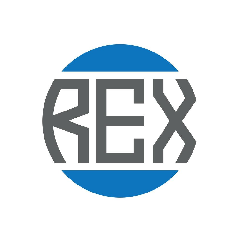 REX letter logo design on white background. REX creative initials circle logo concept. REX letter design. vector