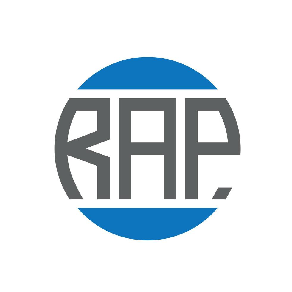 RAP letter logo design on white background. RAP creative initials circle logo concept. RAP letter design. vector